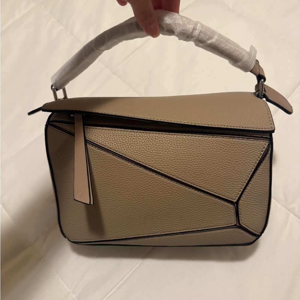 New Geometric Tan Handbag